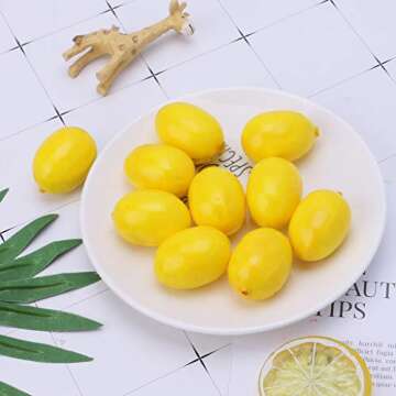 Galepromot 20 Mini Fake Lemons for Home Party Decor