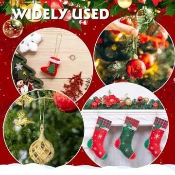 YOULEY 200Pcs Gold Ornament Hangers for Tree Decorations