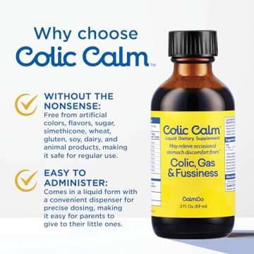 Colic Calm Gripe Water, Colic & Infant Gas Relief Drops, 2 Ounce