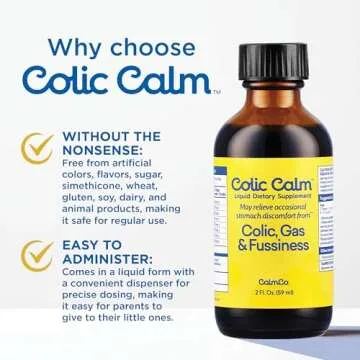 Colic Calm Gripe Water: Gentle Infant Gas Relief Drops