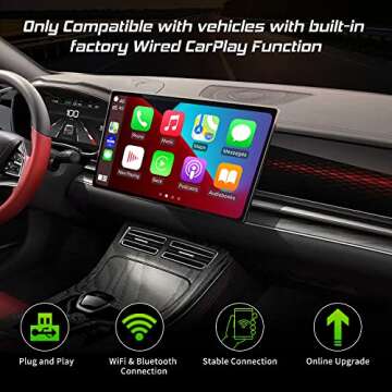 Wireless CarPlay Adapter USB Dongle for Car Factory Radio (2017-2024)