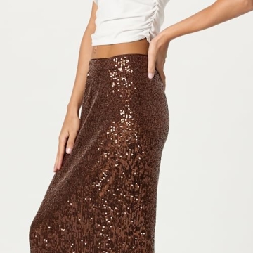 Elegant Sequin Midi Skirt for Classy Occasions