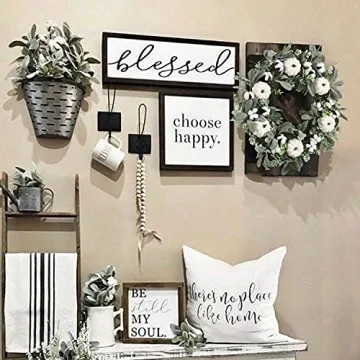 WANNA-CUL 24 inch Large Farmhouse Fall Wreath Decor for Front Door with White Pumpkin, Green Lamb's Ear and Eucalyptus Leaves, Harvest Door Wreath for Autumn or Thanksgiving Decorations