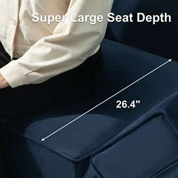 Belffin Modular Velvet Living Room Sofa Set - 3 Seats Loveseat Chair with Storage