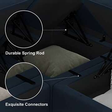 Stylish Belffin Modular Velvet 3-Piece Sofa Set