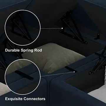 Stylish Belffin Modular Velvet 3-Piece Sofa Set