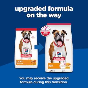 Hill's Science Diet Light Adult 1-6, Weight Management Support, Chicken & Barley, 30 lb