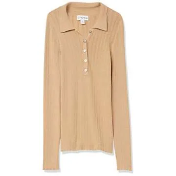 The Drop Women's Slim-Fitted Polo Sweater for Elegant Style