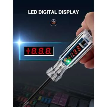 Premium Digital LED Automotive Circuit Tester, DC 2.6V-32V Test Light with Portable PU Extended Spri...