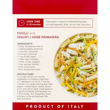 Bionaturae, Pasta, Fusilli, Gluten Free, Organic, 12 oz