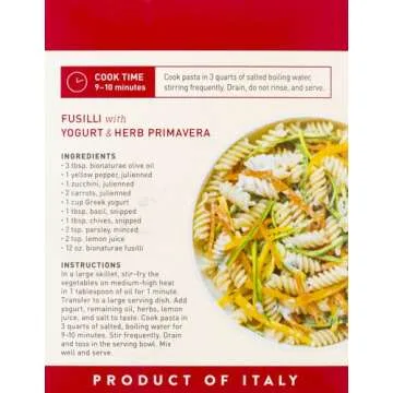 Bionaturae, Pasta, Fusilli, Gluten Free, Organic, 12 oz