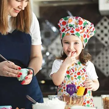 RISEBRITE Kids Apron and Chef Hat Set for Creative Kids