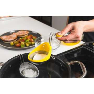 Cuisipro Stainless Steel Egg Poacher, Set of 2