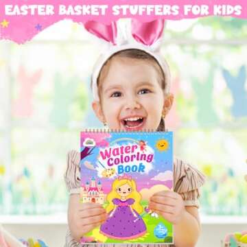 ZMLM Paint with Water Books for Kids - Easter Basket Stuffers Mess Free Coloring Activity for Toddle...