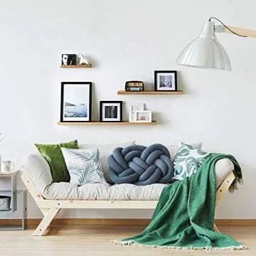 HOMWOO Natural Wood Floating Shelves for Stylish Organization