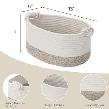 GRANNY SAYS Cotton Storage Baskets, 3-Pack, Versatile Design