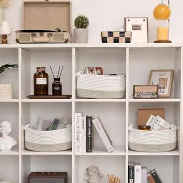 GRANNY SAYS Cotton Storage Baskets, 3-Pack, Versatile Design