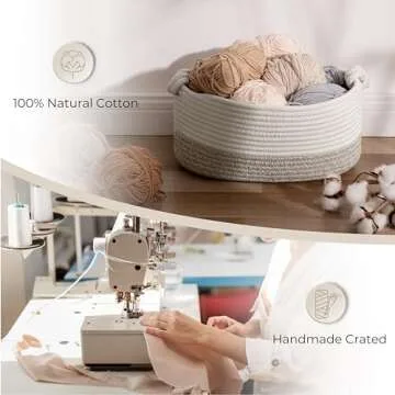 GRANNY SAYS Cotton Storage Baskets, 3-Pack, Versatile Design