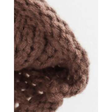 Women's Fashionable Sleeveless Short Knitted Sweater Vest Button Cardigan with Pockets(Brown,M)