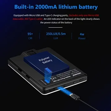 NEEWER Basic Selfie Light with Front & Back Phone Clip, 60 LED 2000mAh Rechargeable CRI 95+, 3 Light Modes, Portable Clip on Light for Phone/Tablet/Laptop, Zoom Call TikTok Video Fill Light - NL-60AI