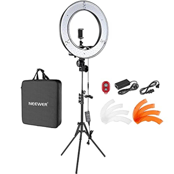 NEEWER 18in LED Ring Light Kit for Photography and Makeup