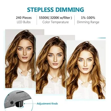 NEEWER 18in LED Ring Light Kit for Photography and Makeup