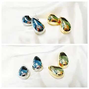 Tear Drop Oversized Huggie Earrings for Women & Men