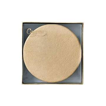 Caspari Leather Coasters in Gold - 8 Premium Coasters