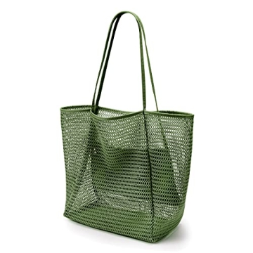 KALIDI Beach Mesh Tote Bag - Stylish, Durable & Foldable for Summer