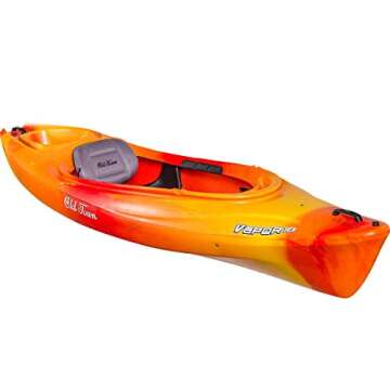 Old Town Canoes & Kayaks Vapor 10 Recreational Kayak (Sunrise, 10 Feet), Red Yellow Orange