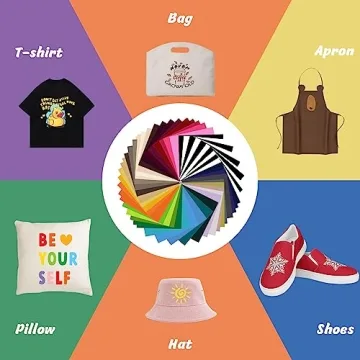 HTVRONT Heat Transfer Vinyl - 55 Pack for Cricut Projects