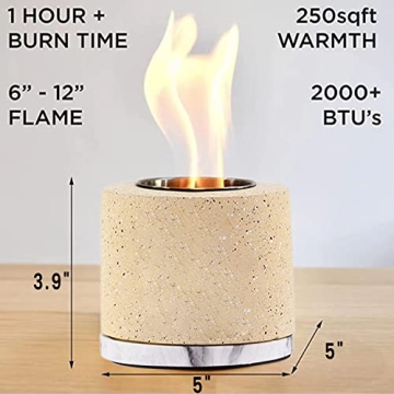 Aobaks Tabletop Fire Pit, Tabletop Fire Pit Indoor Outdoor, Portable Tabletop Fire Pit Bowl, Fire Pit