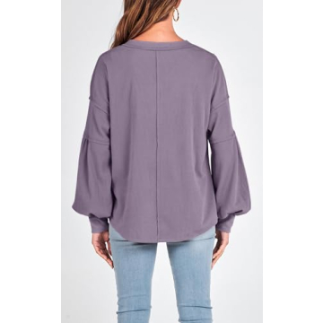 BTFBM Women's Chic V Neck Knit Tunic for Effortless Style