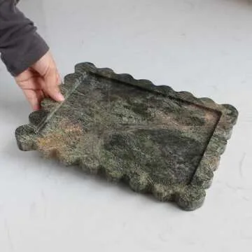 Luxury Scalloped Marble Tray for Elegant Home Decor