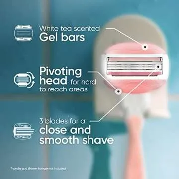 Gillette Venus ComfortGlide White Tea Women's Razor Blade Refills, 6 Count