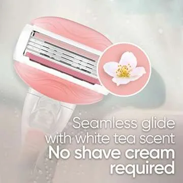 Gillette Venus ComfortGlide White Tea Women's Razor Blade Refills, 6 Count