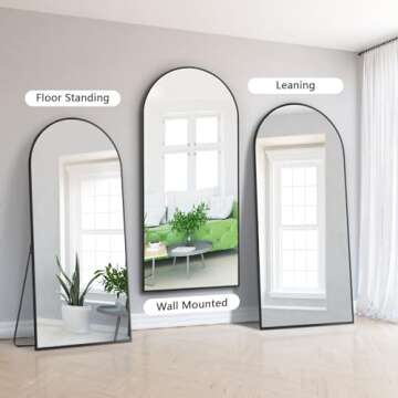 Dolonm 71x32 Inch Arch Full Length Mirror for Modern Homes