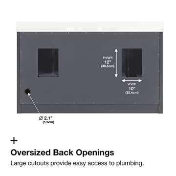 Ove Decors Tahoe-Lux 60 in. Double Sink Bathroom Vanity