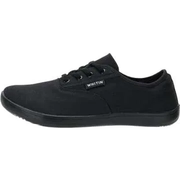 WHITIN Women's Wide Canvas Minimalist Shoes for Comfort