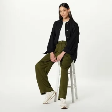 The Drop Women's Pilar Long Denim Shirt Jacket, Washed Black, S