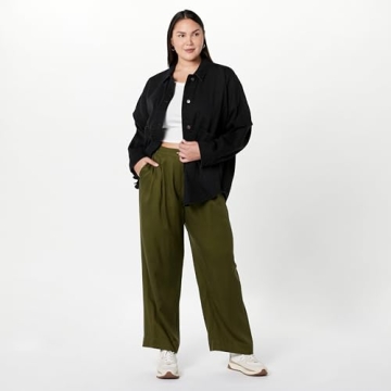 The Drop Women's Pilar Long Denim Shirt Jacket, Washed Black, S