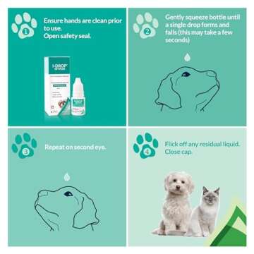 I-DROP VET PLUS: Pet Eye Drops for Dogs | Lubricate Acute/Seasonal Dry Eyes | Superior Comfort | Long-lasting Relief | Fewer Application Needed, 0.25% Hyaluronan | Multi dose Bottle | One Bottle 10 ml