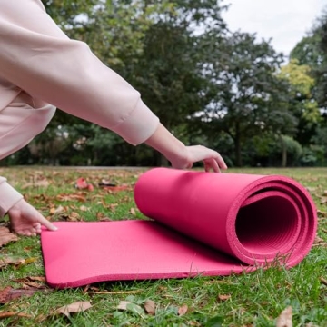 BalanceFrom Extra Thick 1-Inch Yoga Mat with Strap