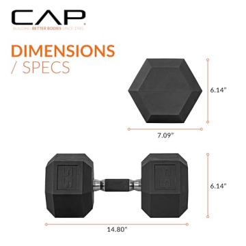 CAP Barbell Coated Hex Dumbbell for All Fitness Levels