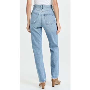 DL1961 Women's Emilie Straight Ultra High Rise Vintage 31", Lt. Seaglass, 29