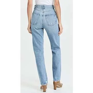 DL1961 Women's Emilie Straight Ultra High Rise Vintage 31", Lt. Seaglass, 29