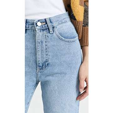 DL1961 Women's Emilie Straight Ultra High Rise Vintage 31", Lt. Seaglass, 29