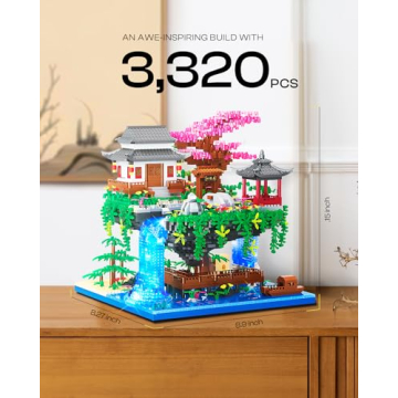 Big Bonsai Flowers Tree Architecture Building Kit