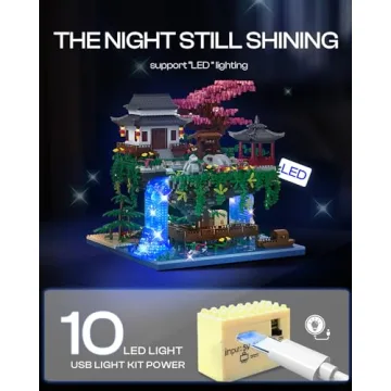 Big Bonsai Flowers Tree Architecture Building Kit