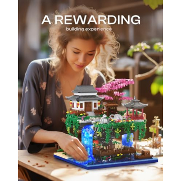 Big Bonsai Flowers Tree Architecture Building Kit